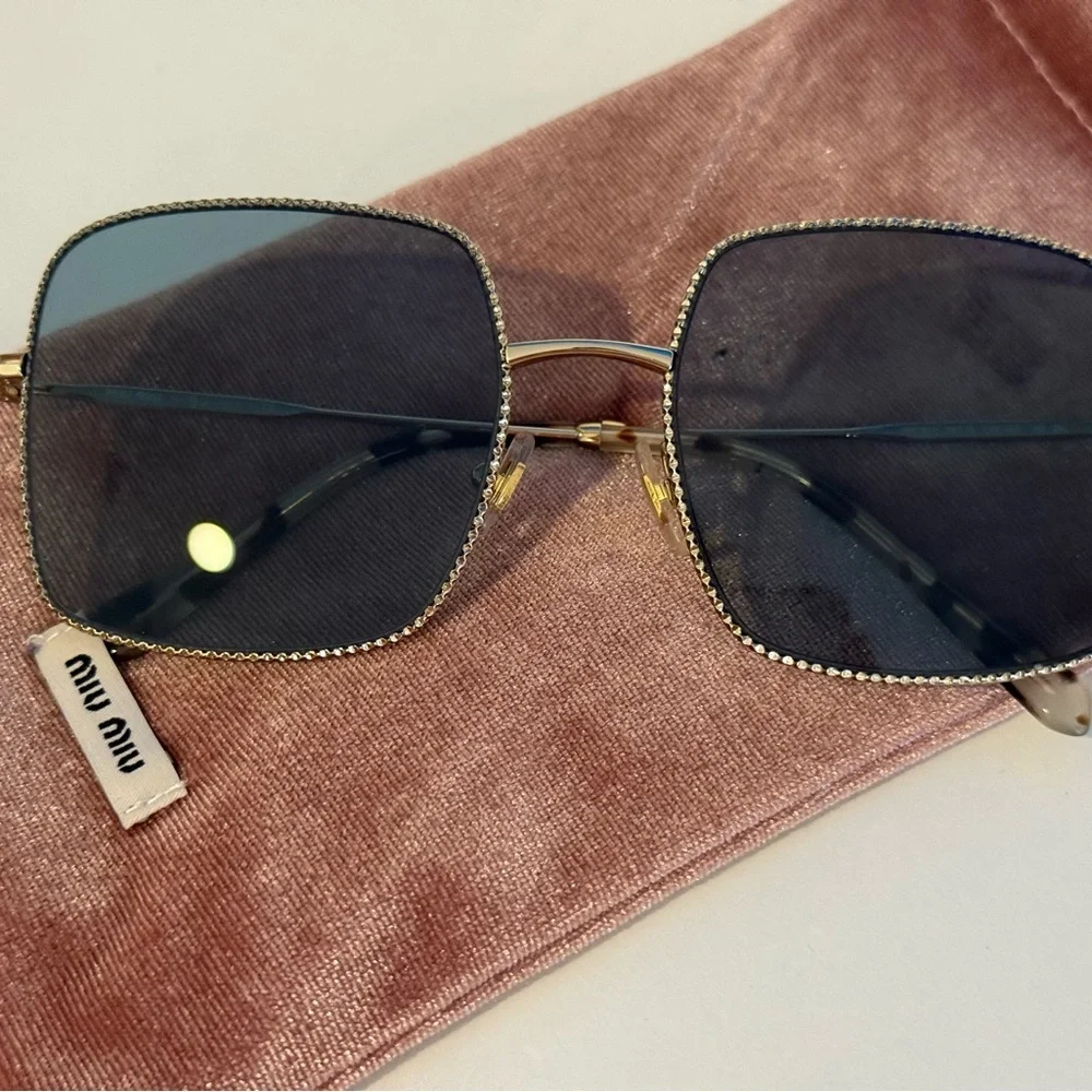 Miu Miu square embellished sunglasses NWOT